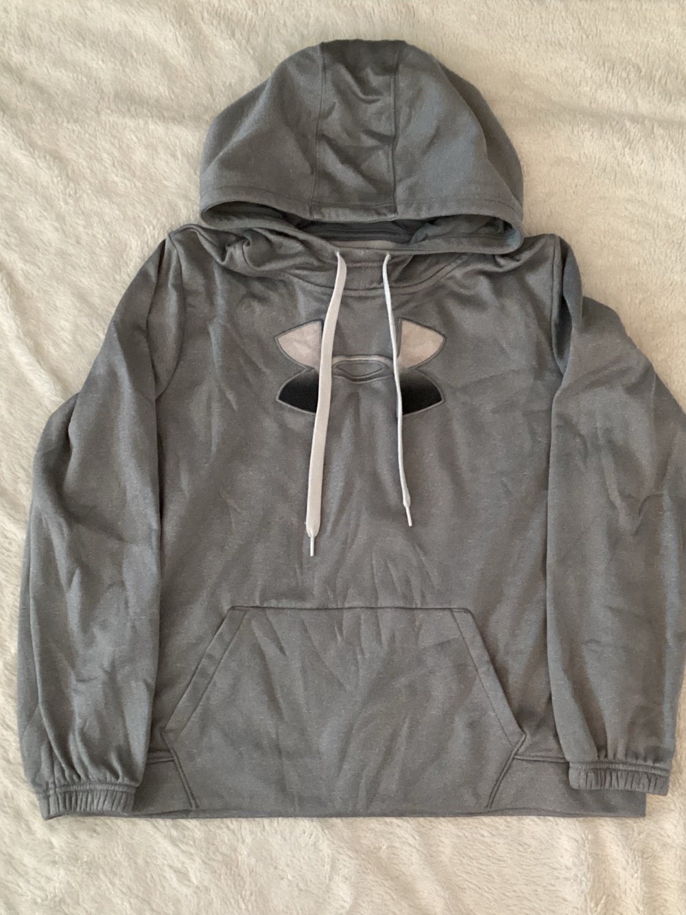 Under Armour Gray Hoodie with Gray & White Logo